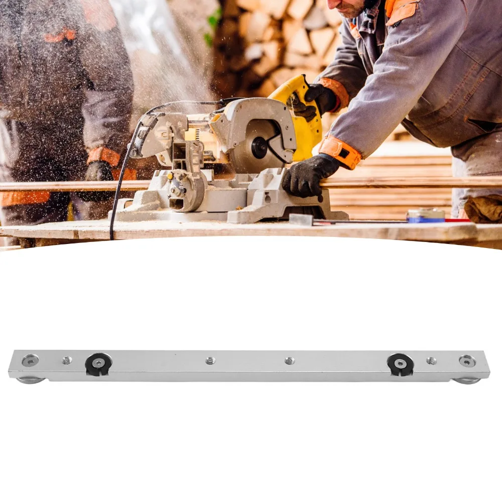 Sturdy Aluminium Alloy Miter Bar Rail Runner Silver T-Slot Track Sliding Miter Guide Easy Clamping Table Saw Gauge Rod