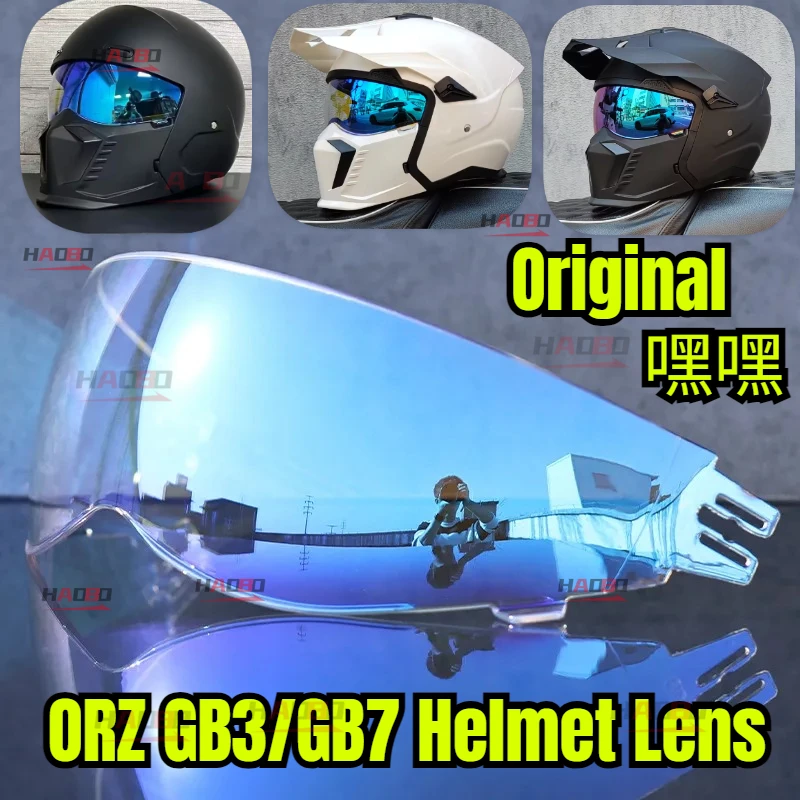 ORZ GB3/GB7 Helmet Lens Retro Full Face Helmet Lens Night Vision Visors Windshield Replacement Accessories