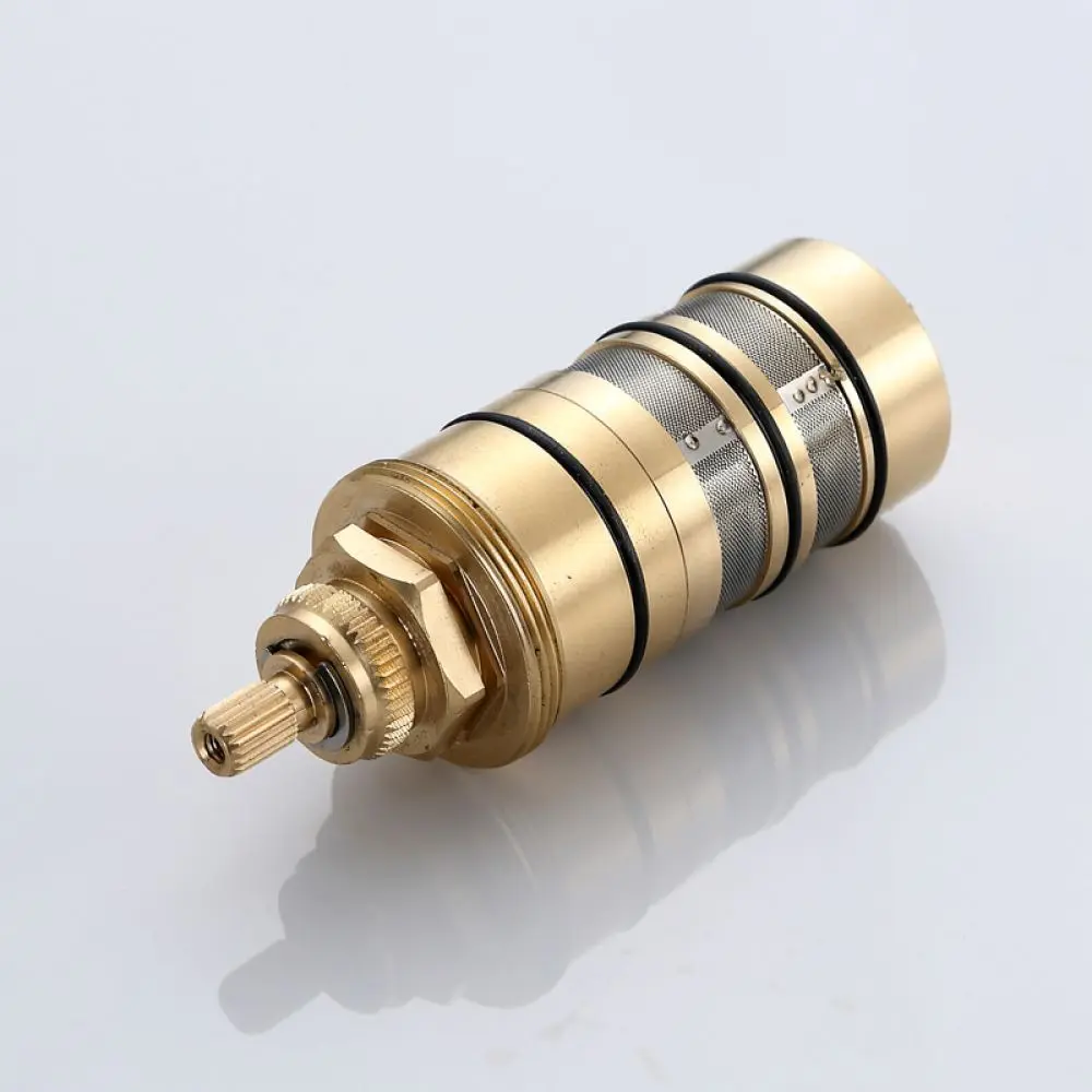 Thermostatic Valve Brass Shower Mixing Spool For Flola Faucet Temperature Control Replacement Home Repair