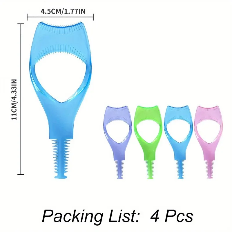 Color three-dimensional three in one eyelash curling eye black, mascara tool upper and lower eye black makeup auxiliary tool