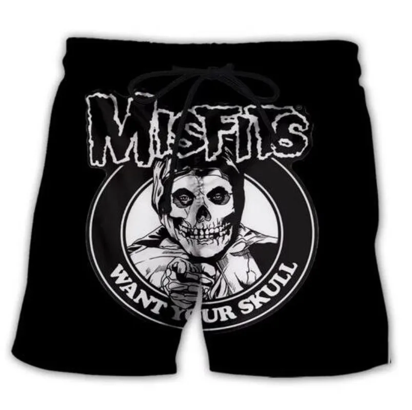 New Men/Women Misfits 3D Printed Casual Shorts Fashion Streetwear Men Loose Sporting Shorts DX037