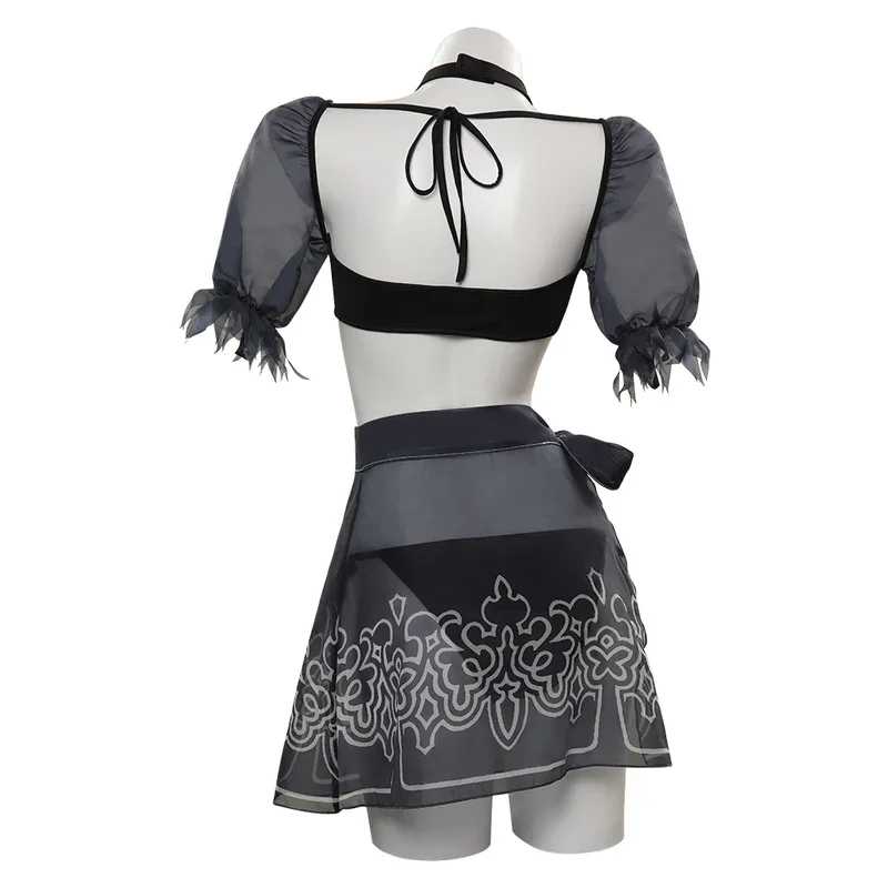 YoRHa No.2 Cosplay Women Costume Anime Game NieR:Automata Sexy Bikini Swimsuit Halloween Carnival Party Suit For Ladies Roleplay