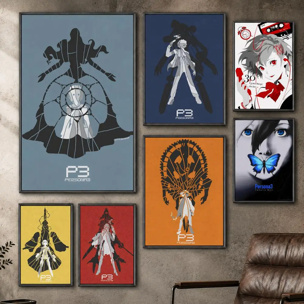 Game Persona 3 Reload JRPG Makoto Dark Aesthetic Poster  PP Self Adhesive Home Garage Dorm Bar Wall Decor Aesthetic Retro Gift