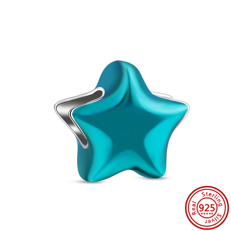 Bestseller 925 Sterling Silber Ozeanwelt-Serie: Marineblaue Schildkröte, Seestern, Krabbe, Oktopus Anhänger-Perlen für Armbänder, DIY Schmuckgeschenk