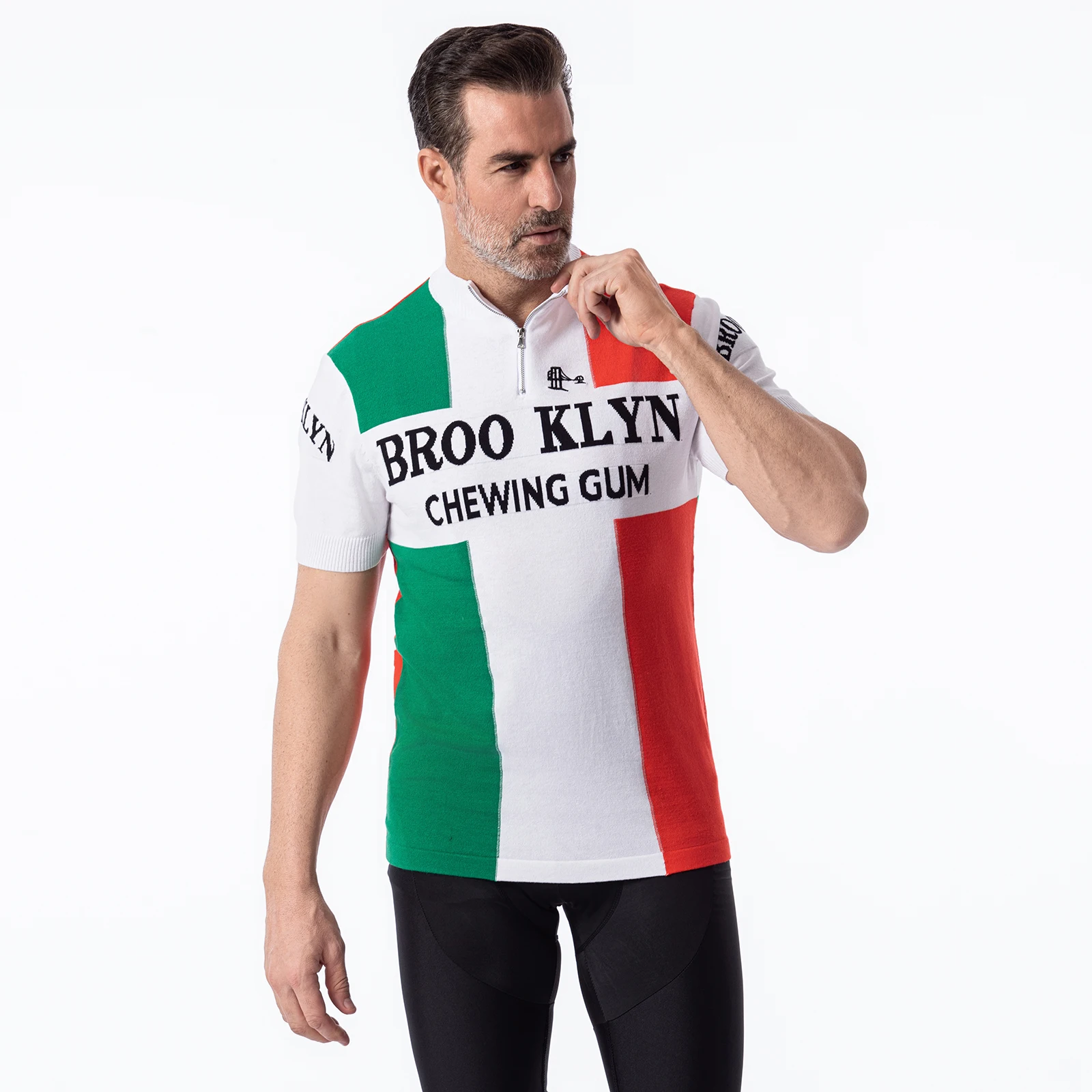 

Italy Brooklyn Retro Wool Cycling Jersey