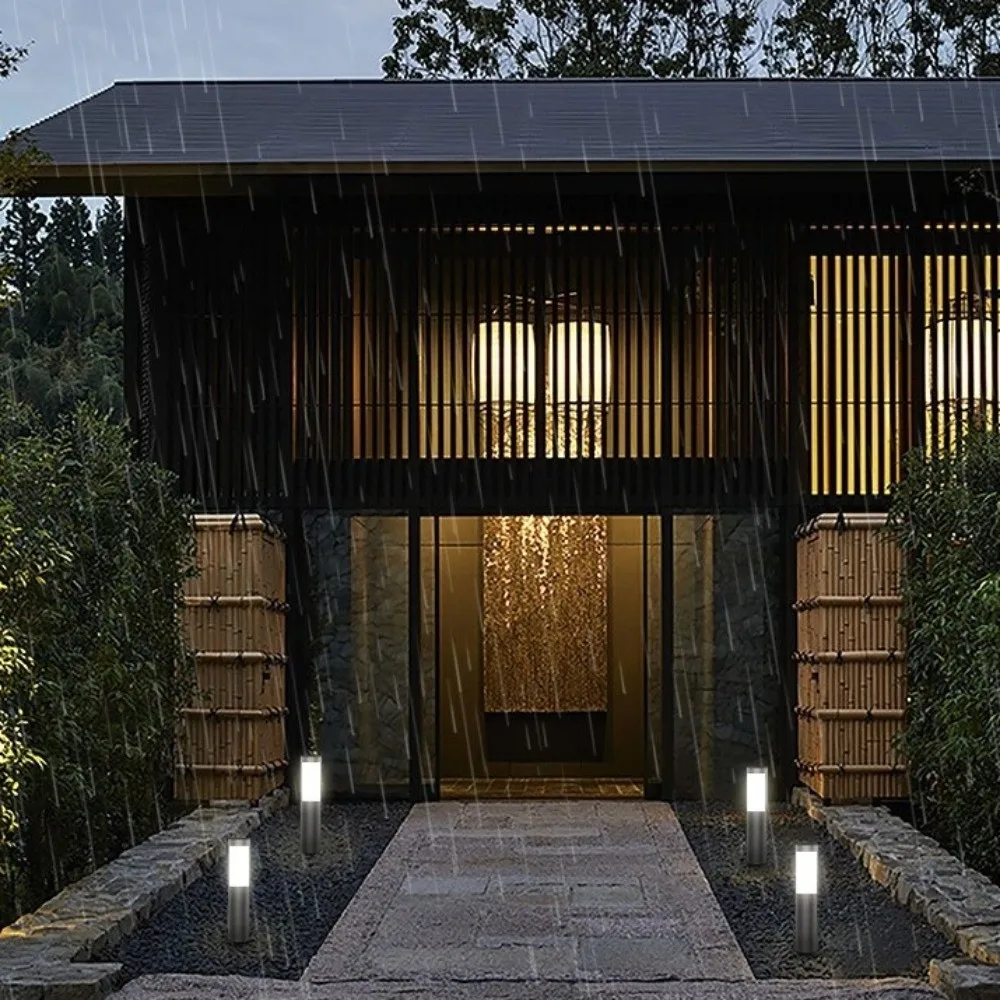 Waterproof Auto on/Off Light Solar Path Light Stainless Steel LED Garden Lawn Lamp Energy Saving Landscape Light Driveway