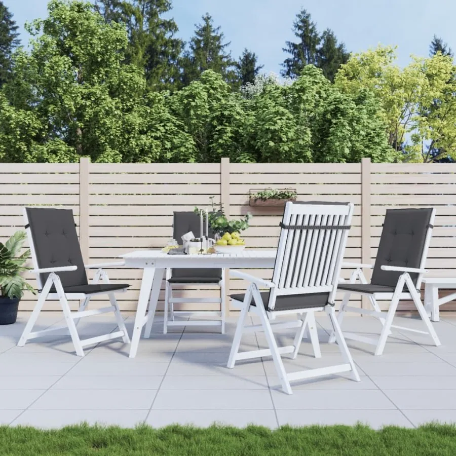 

Garden Highback Chair Cushions 4 pcs Anthracite 47.2x19.7x1.2 Fabric
