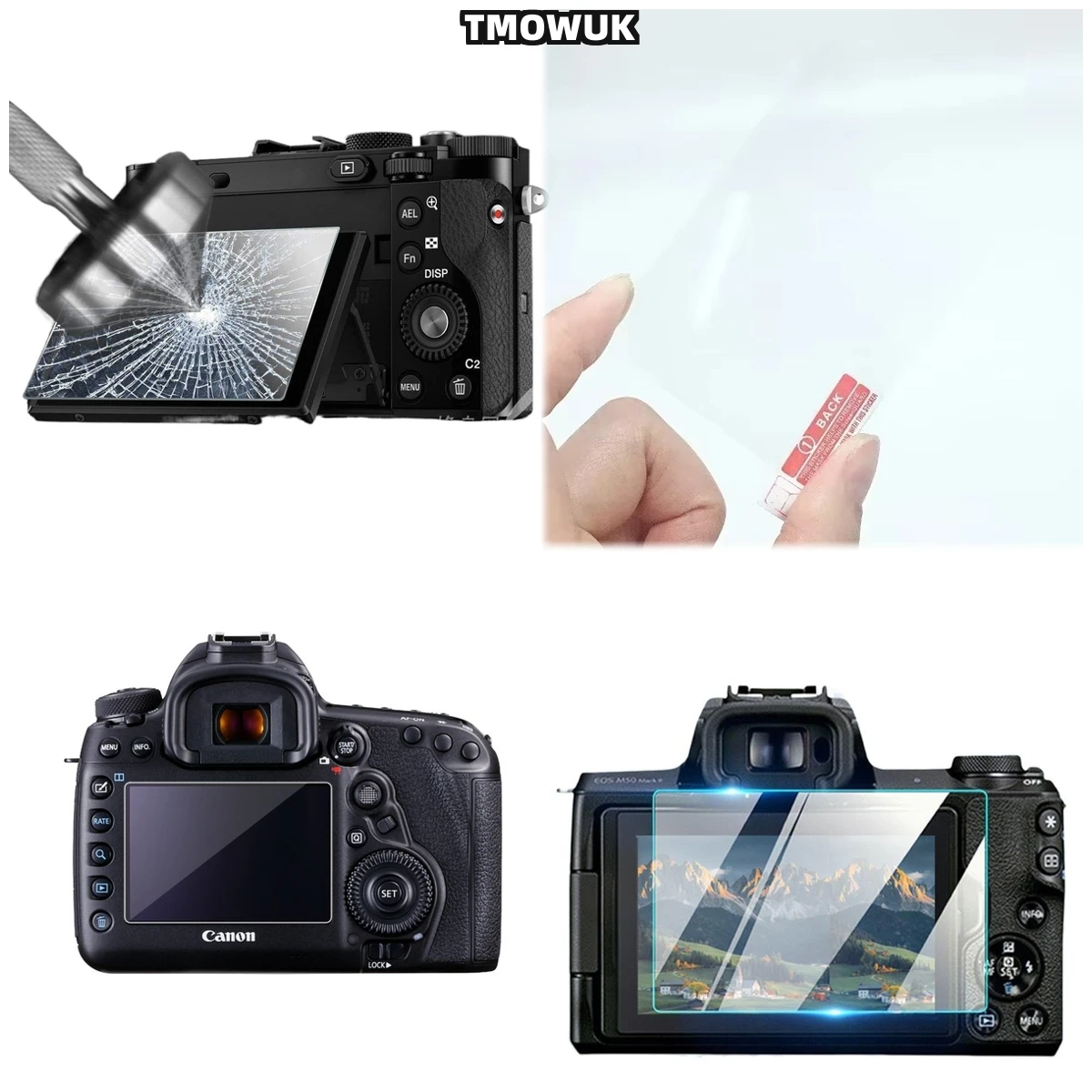 

For Canon 5DIII 5DIV 5DS 5DR 1DX Shockproof Tempered Glass Screen Guard - 9H Anti-Scratch Matte Privacy Film For Professional DS