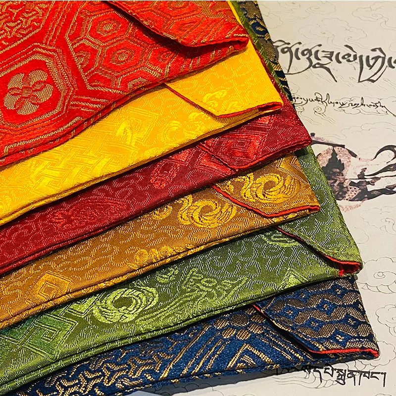 Tibetan Style Handmade Sewing Nepal Exquisite Bible Storage Bag Double-layer Carry Around with You Study Rooms Meditation Home