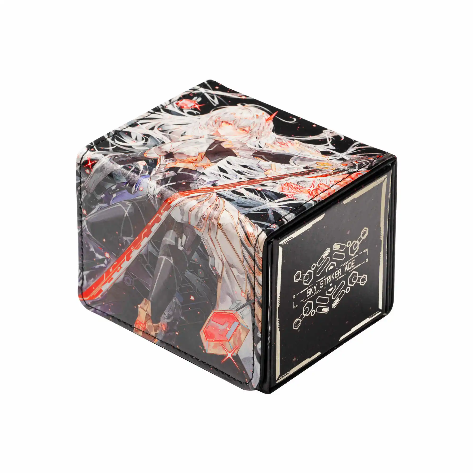 

Diy Yu-Gi-Oh! Sky Striker Ace Raye Card Storage Box Ws Opcg Ptcg Ygo Leather Card Collection Protection Box Anime Card Gift Toys