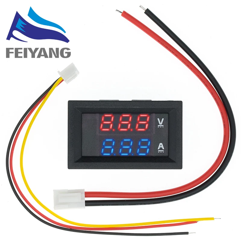 DC 0-100V 10A Digital Voltmeter Ammeter Dual Display Voltage Detector Current Meter Panel Amp Volt Gauge 0.28