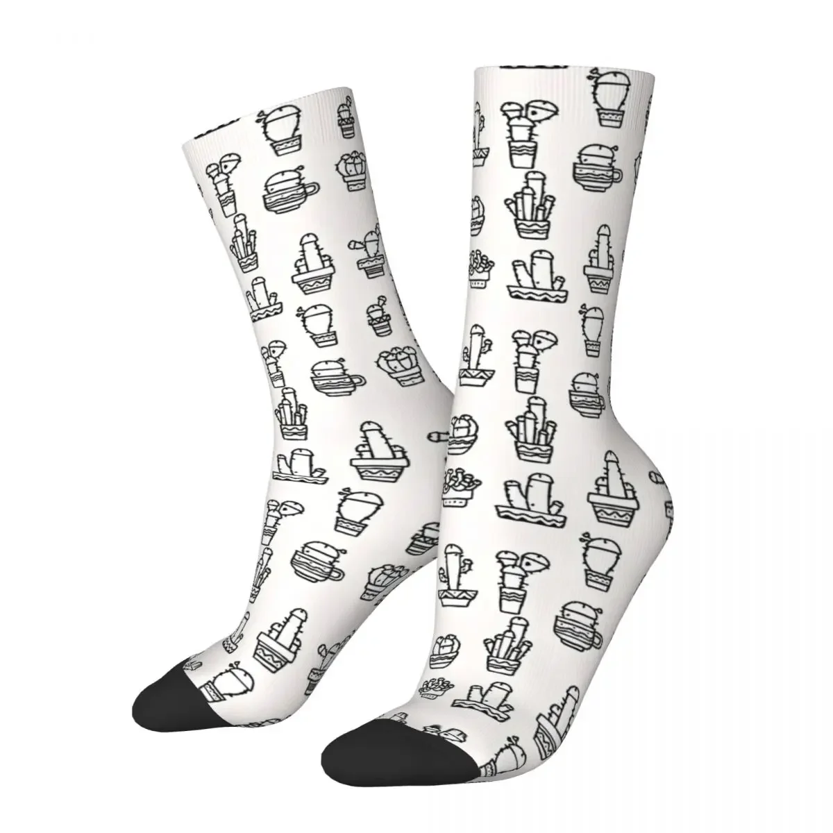 

Happy Men's Socks COCK PLANTS CACTUS W Vintage Harajuku Penis Hip Hop Seamless Crew Crazy Sock Gift Pattern Printed