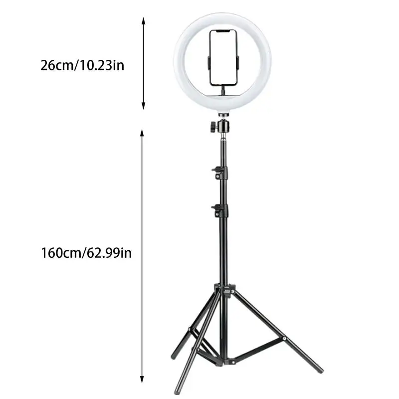 Selfie Ring Light 10 Inch Circle Light LED Selfie Ringlight Portable Ringlight Kit Bright And Stable LED Circle Adjustable Light