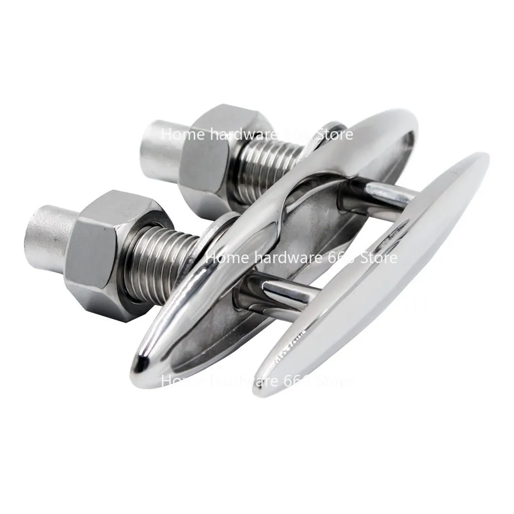 Stainless Steel Double-layer 6-inch New Pull-out Lock Bolt 316 Casting Surface Polishing, Marine Yacht Hardware Accessories