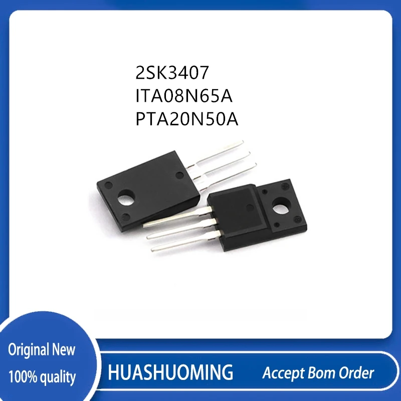 10Pcs/Lot  K3407 2SK3407 ITA08N65A 08N65A  PTA20N50 20N50 PTA20N50A TO-220F