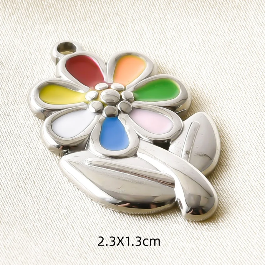3 Stück/Set Öltropfen-Kuchen-Haartrockner Alltagsbedarf Charm Edelstahl-Anhänger für Schmuckherstellung Mädchen-Anhänger DIY Bastelbedarf – Detail 1