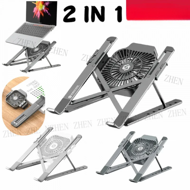

Y 2IN1 Notebook Radiator Laptop Tablet Cooler Cooling Fan Stand Gaming Video AU