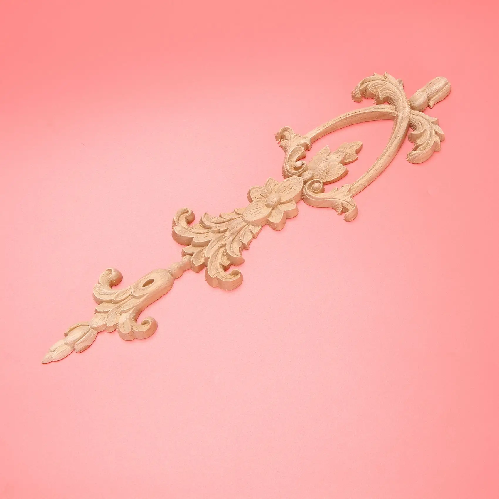 Aplique tallado de madera de goma, muebles Vintage #3, 1 unidad