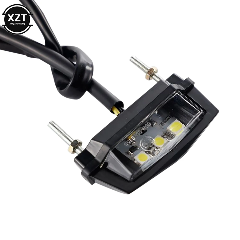 2022 New Fashion12V Motorcycle License Plate LED light Waterproof Motorcycle License Light