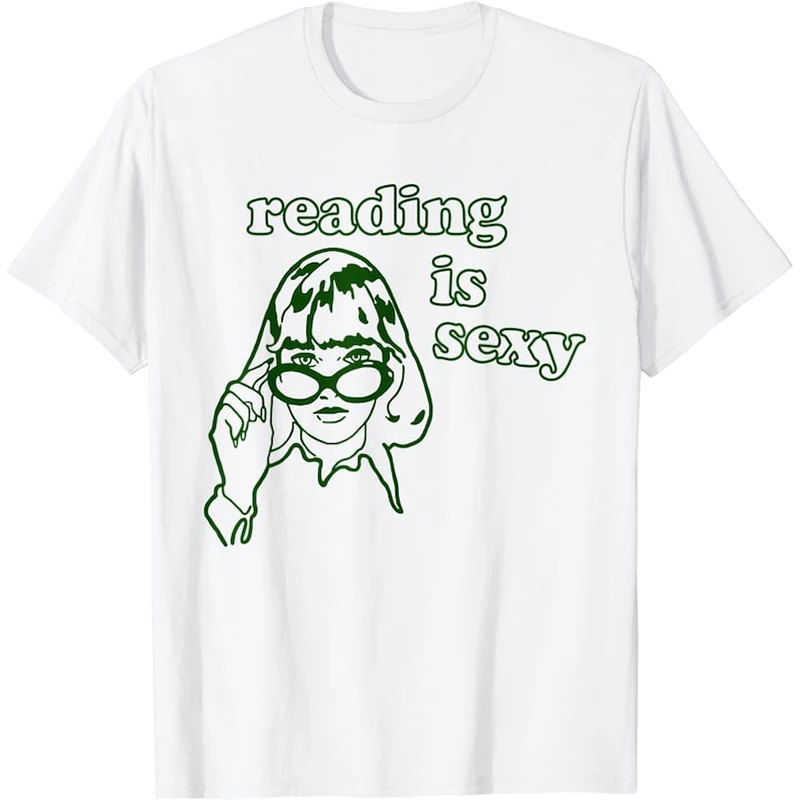 Reading Is Sexy Book Lover Women T Shirt  Cotton Harakuju T-shirts Ladies Gilmore Girls Gift Short Sleeve O Neck Gothic Clothes