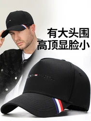 Export European quality baseball caps, men's outdoor golf casual sports duckbill caps, big head circumference high top hats