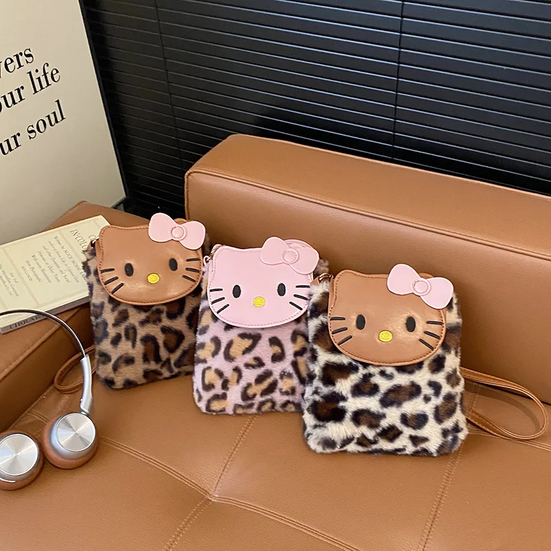 حقيبة كروس جديدة لطيفة هالو كيتي حقيبة كتف صغيرة للفتيات يخرجون على الطراز الأجنبي مع أموال الجيب