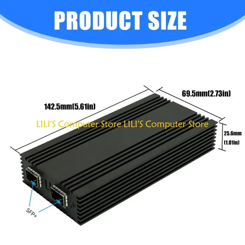 A52B USB4 om SFP+ poort 10G Ethernet-adapter RJ45 10GBASE-T voor mini-pc te verdubbelen