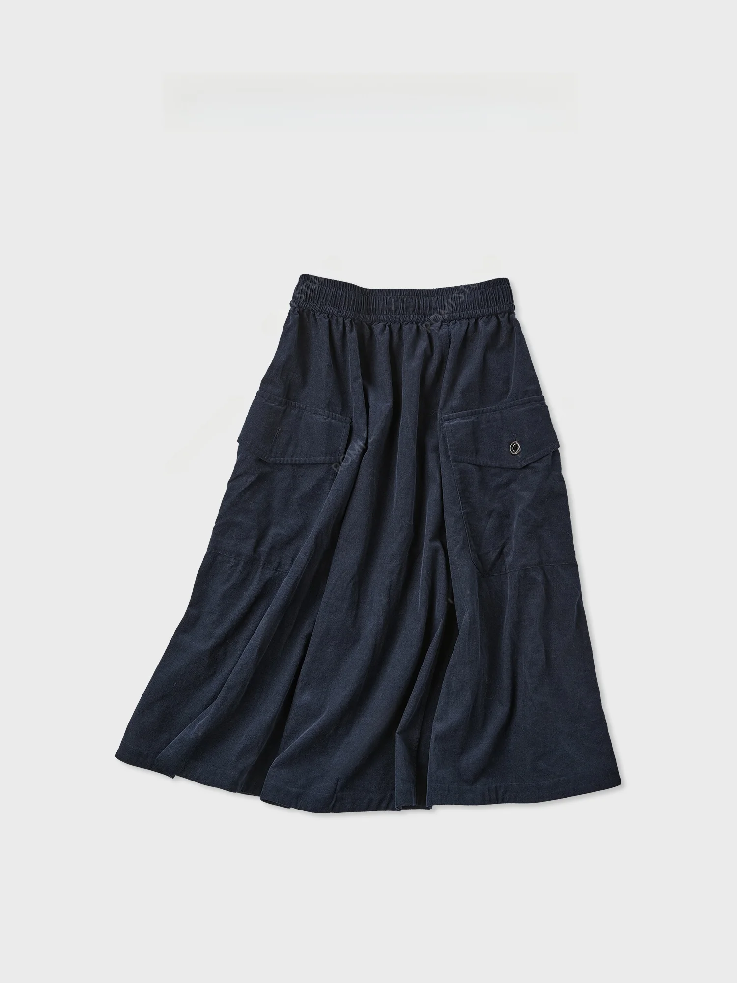 

Hanrted Blue Dye Elastic A-Line Flared Skirt Romi Studio Casual Cotton Biker Skirt for Women And Teenagers