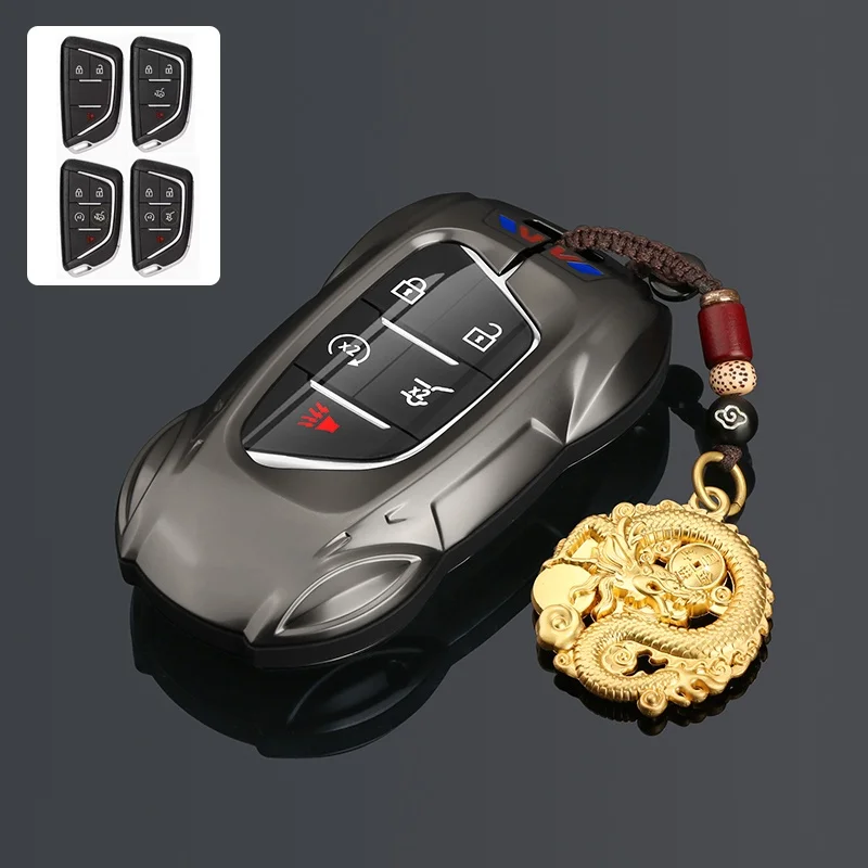 

Metal Car Remote Key Cover For Cadillac CT4 CT5 CT6 XT4 XT5 XT6 ATS ESV SRX STS XTS CTS DTS Escalade Key Case Holder shell Fob