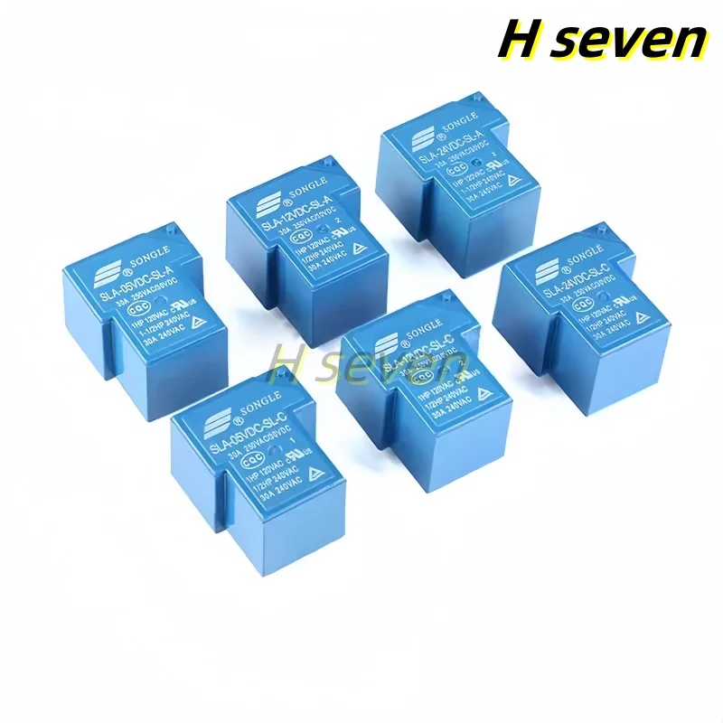 5pcs Power Relay SLA-05V 12V 24VDC-SL-A/SL-C 4pin 6pin 30A T90 A set of normally open/changeover relays