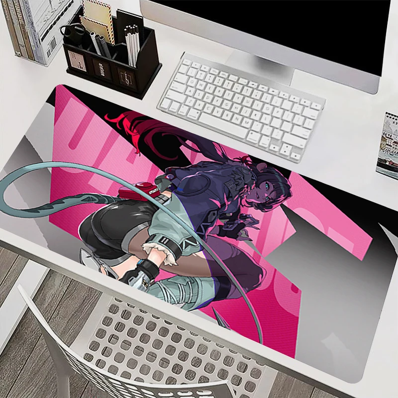 Large Mouse Pad Z-zenless Zone Zero Jane Doe Extended Gaming Desk Mat Non Slip Carpet Gamer Pad Cute Anime Computer Mouse Pad