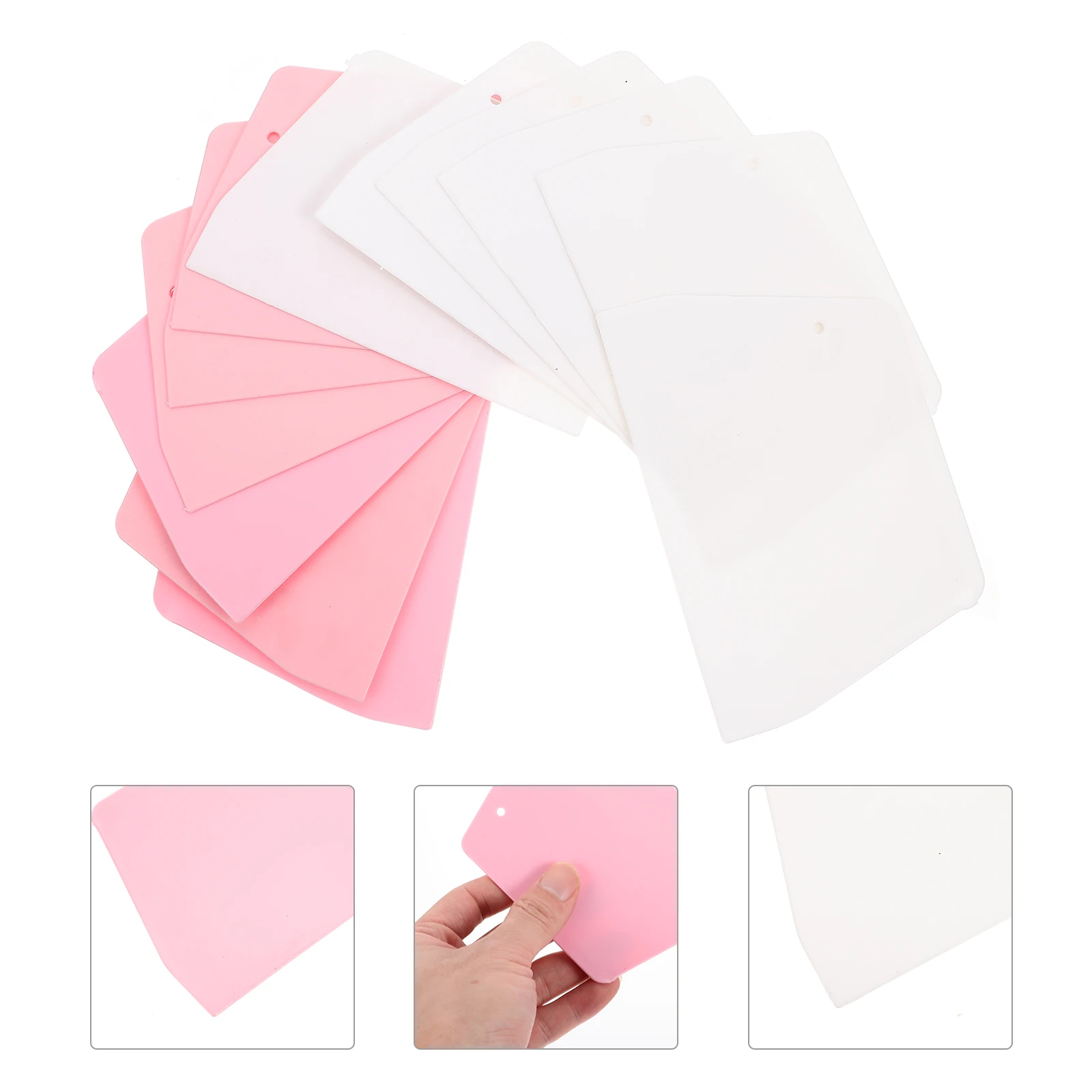 

12 Pcs Spatula Scraper Tool Plastic Spreader Painting Pigment Color Mixing Spreaders