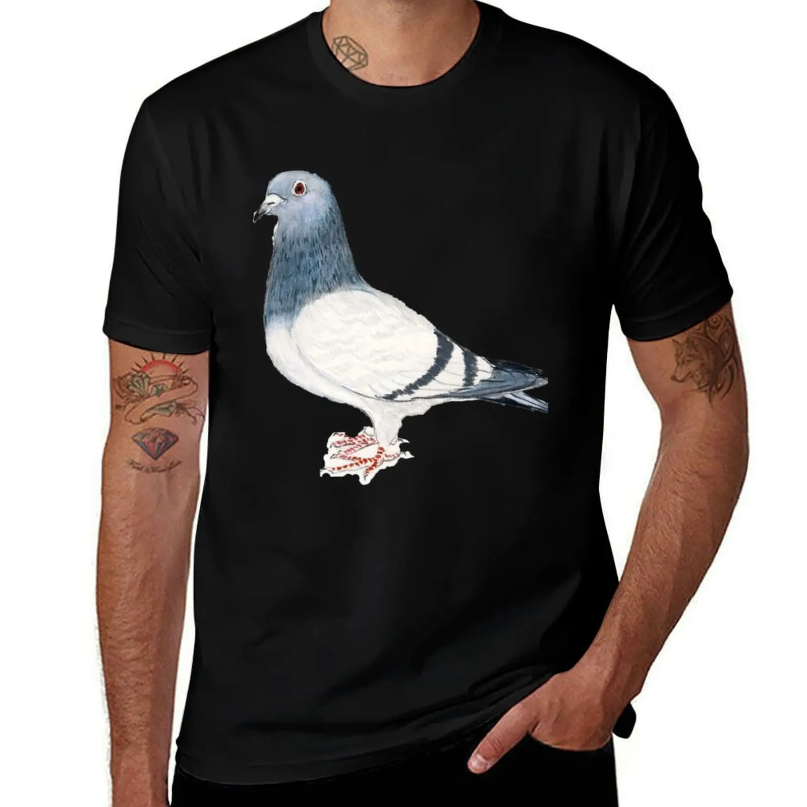

Pigeon T-Shirt plus sizes blanks Louboutins t shirt men 100℅ cotton