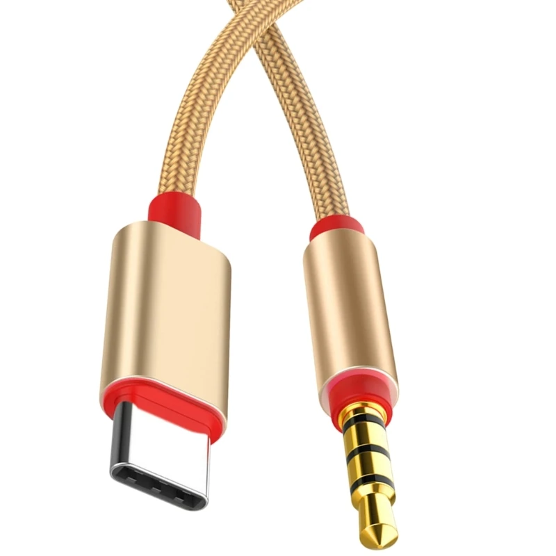 Adaptor USB C ke 3.5mm Tipe C ke 3.5mm Kabel Headphone Kabel Stereo Pria