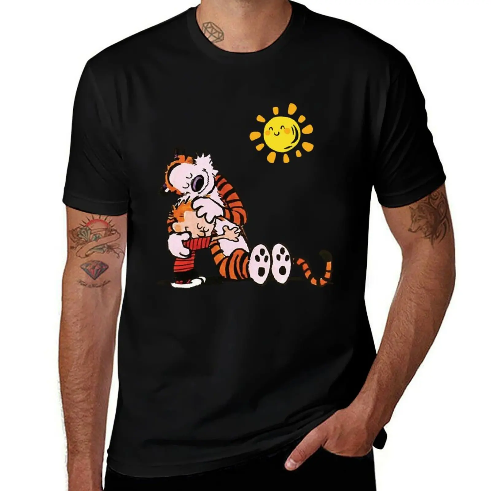 

Calvin And Hobbs Calvin And Hobbs Calvin And Hobbs T-Shirt Casual Street Style Short Sleeve Tee