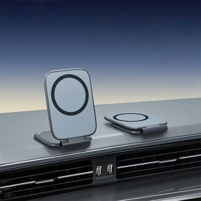 1Pc Foldable Portable Mount Magnetic Car Cell Phones Bracket Ultra-thin Magnetic Phone Holder Vehicle GPS Universal Stand‘