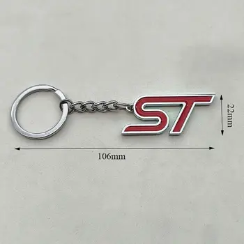 男女通用金屬車標誌鑰匙圈 ST 鑰匙鏈,適用於福特嘉年華、福斯、翼虎、翼虎、探險家、S-Max ST 鑰匙鏈配件 10 最佳銷售 福特福克斯ST鑰匙扣 - №2