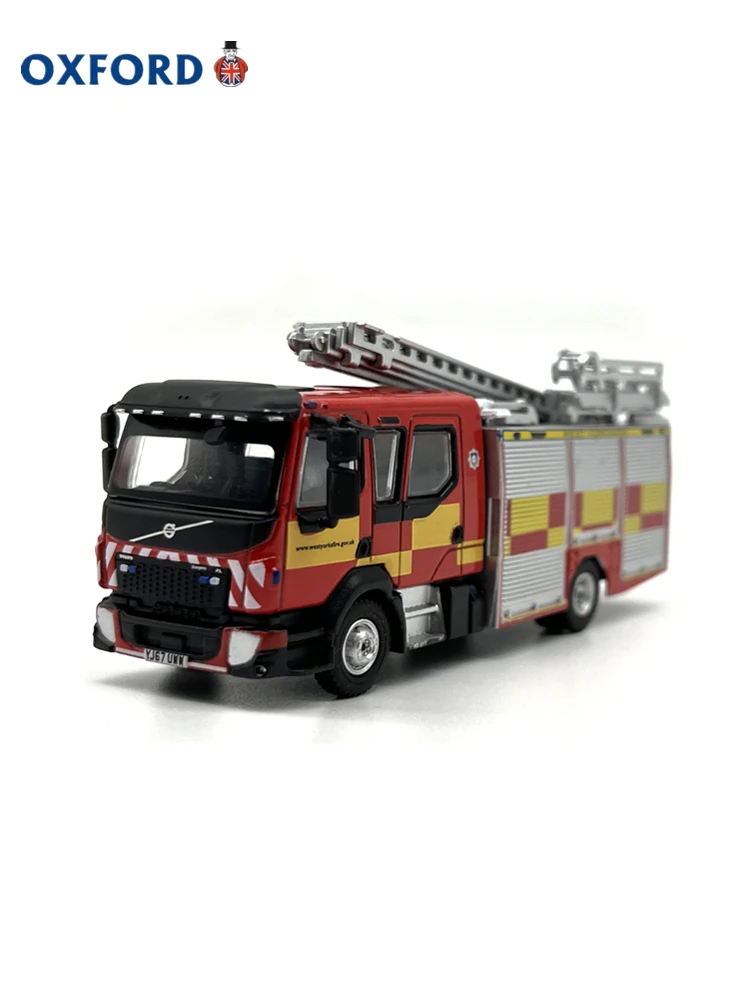 Diecast oxford escala 1:76 volvo fl motor de incêndio de emergência liga modelo de carro brinquedo colecionável presente lembrança exibição ornamento