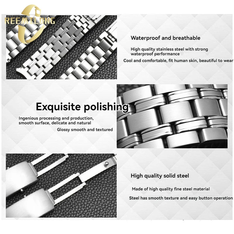 Stainless steel watchstrap 18mm 20mm 22mm High quality metal silver watchband bracelet For OMEGA SEAMASTER diver 300 speedmaster