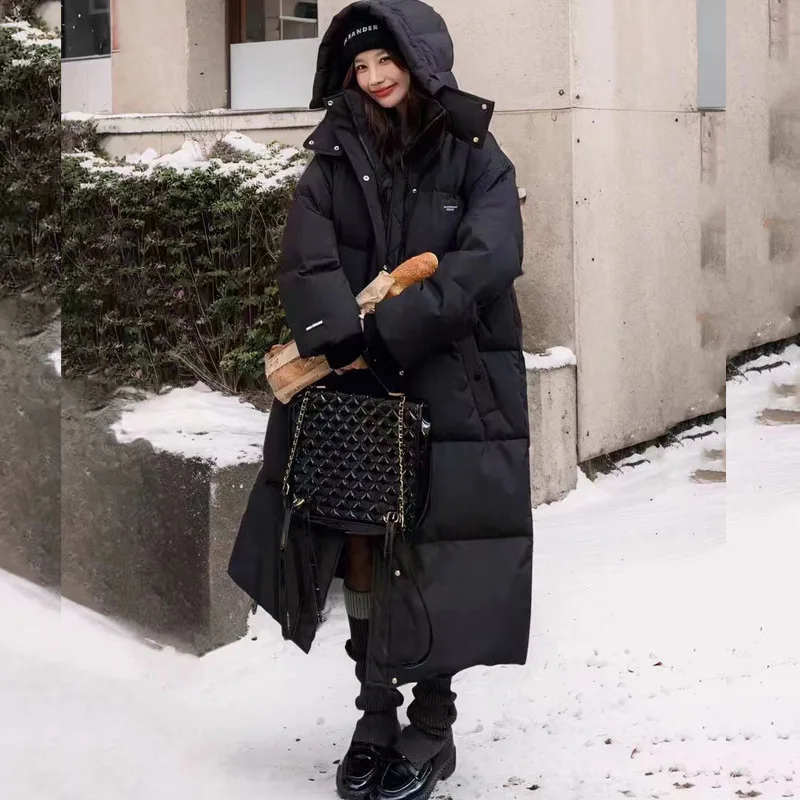 

Winter Women Long Parkas Loose Hooded Jackets Warm Thick Windproof Waterproof Padded Coat Casual Outerwear Winter Coat Women