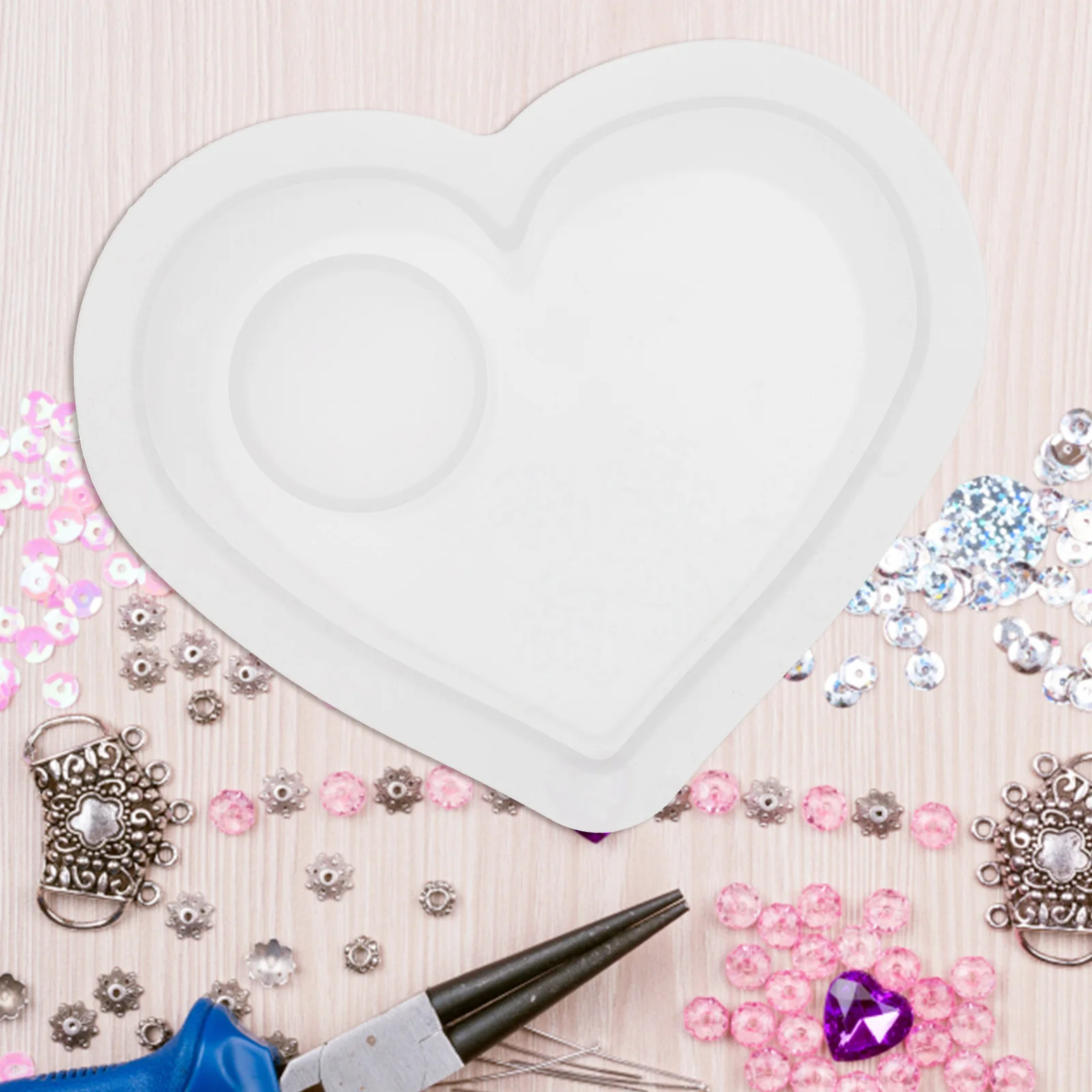 

C Mold Heart Shape Small C Mold Small Decorative DIY Craft Supplies Reusable Tabletop Accessories