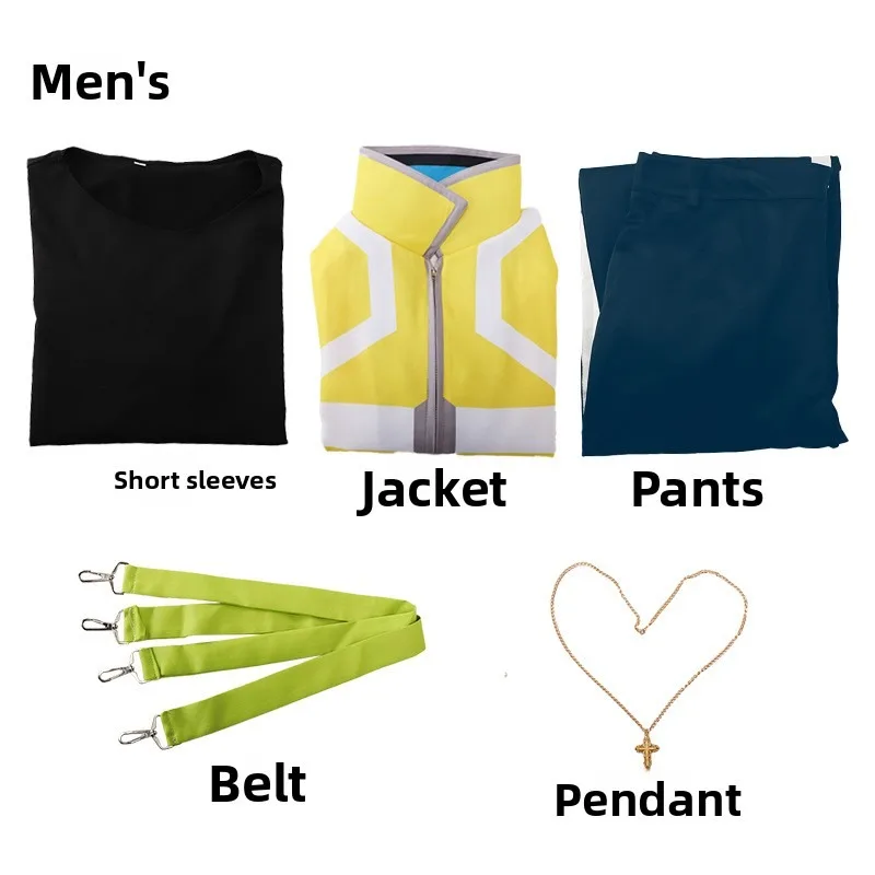 Anime David Cosplay Costume Suit Jacket Coat Outfits Adult Wig Clothing Accessories Halloween Carnival Party Costumes for Male