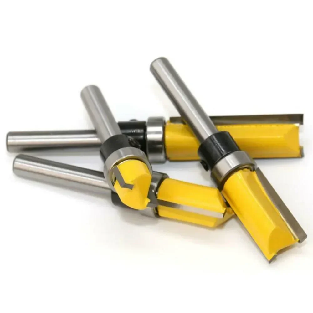 Eeatop 1pc 1/4inch Shank Flush Trim Pattern Router Bits With Bearing 1/2" Cutting Diameter Top Bearing Pattern Trim Bit For Wood