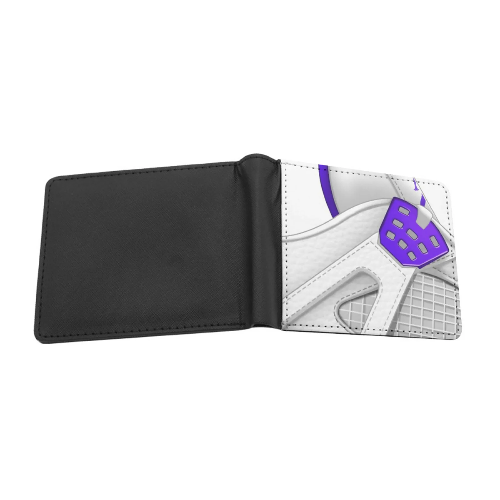 4 Court Purple Air Sneaker Short Men's Wallet Multifunction Purse Male Pu Leather Wallet 4 4 Sneaker Hypebeast Sneakerhead 4