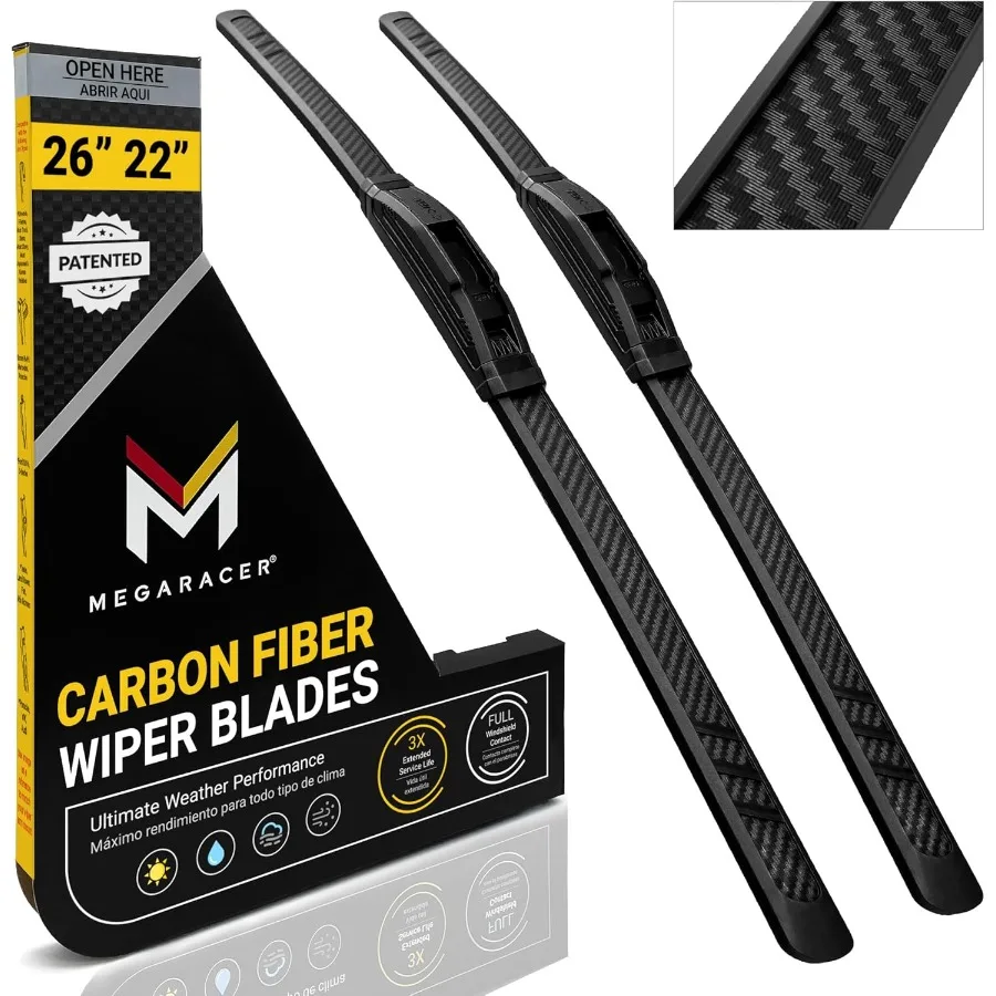 

Запатентованные OEM щетки стеклоочистителя из углеродного волокна 26 + 22 дюйма для автомобильной замены переднего лобового стекла High Performance Dura