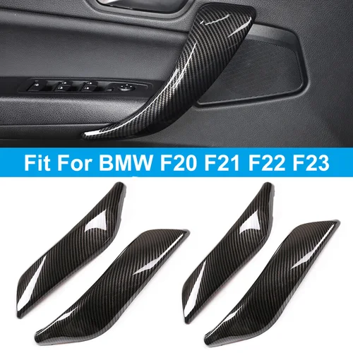 2 uds/4 Uds para BMW 1 2 Series F20 F21 F22 F23 estilo de fibra de carbono manija de puerta Interior Panel embellecedor cubierta lado izquierdo y derecho