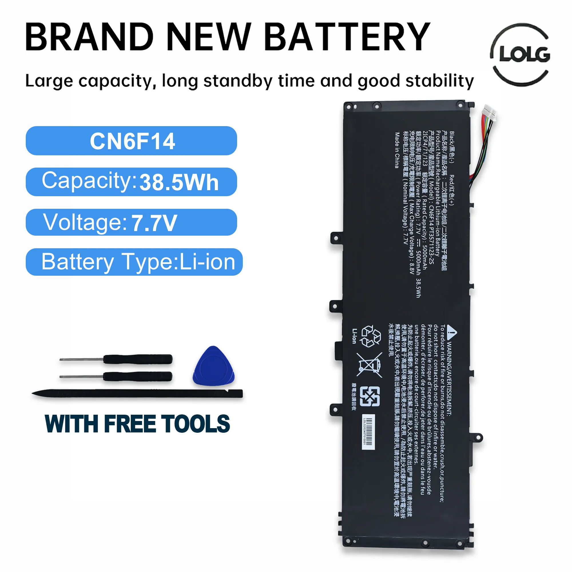 LOLG CN6F14 PT3571123-2S Laptop Battery For Avita Pura NS14A5 CNF541-BB 2ICP4/71/123 For VAIO E15 VJE151G11W VJE151G11T