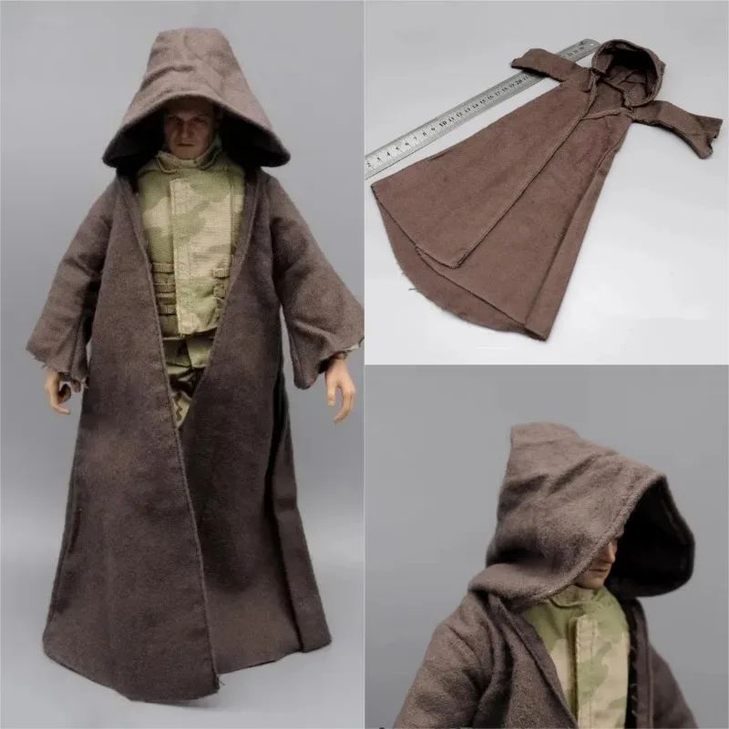 

1/6 Scale Brown Cloak War Robe Universal Poncho Clothes Model for 12'' Action Figures Body Accessories Doll Toys
