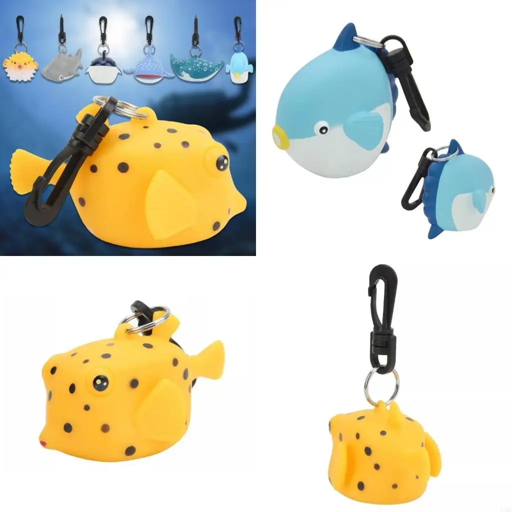 Cartoon Fish Dives Regulator Cover Replacement Scubas Dives Mouthpiece Dustproof Cover With Clip Diving Accessories
