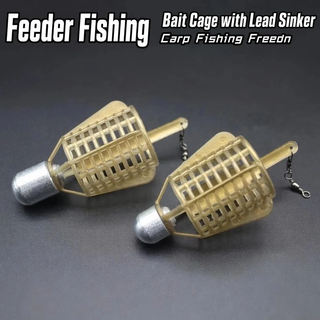 20/30/40/50g Fishing Feeder Basket Holder Load Iron Head Trap Bait Cage Tackle Fishing Tools Accessories Supplies